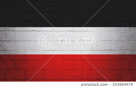 Flag of the Third Reich painted on a wall Flag of the Third Reich painted on a wall 103864474