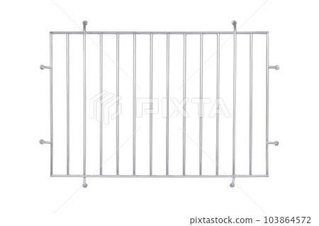Stainless Steel Window Grilles isolated on white background work with clipping path 103864572