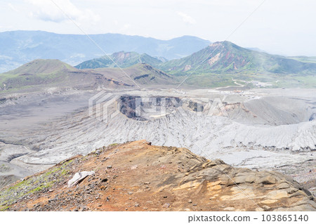 The 1st and 2nd craters (Mt. Aso) seen from the Crater East Observatory 103865140