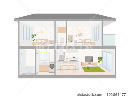 房子的橫截面 103865477