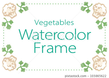 Fashionable watercolor illustration frame of vegetables. Because it is a vector material, it is easy to use for design. Fashionable watercolor illustration frame of vegetables. Because it is a vector material, it is easy to use for design. 103865622