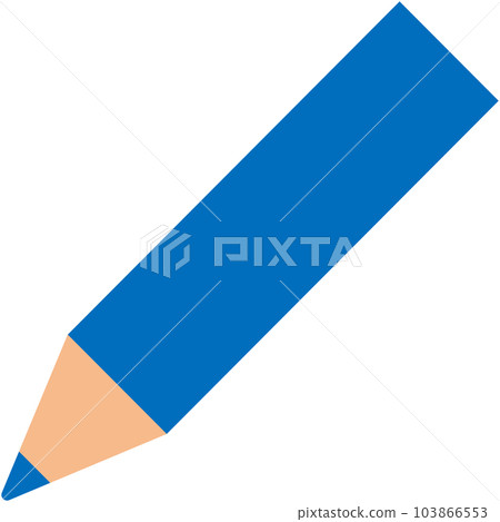 簡單的彩色鉛筆插圖（藍色） 103866553