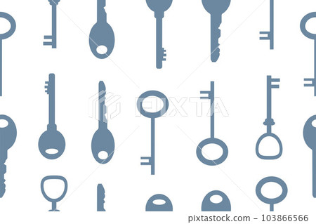 Key icon seamless pattern background. Business flat vector illustration. Vector illustration 103866566