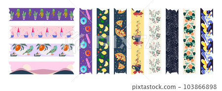 Collection of washi tape designs 103866898