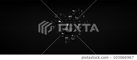 Heart rain water drop bubble vector background Heart rain water drop bubble vector background 103866967