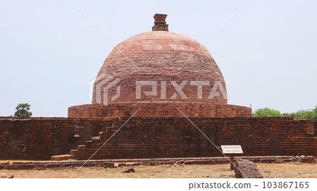 View of Maha Stupa at Thotlakonda Ancient Buddhist Monastery, Discovered in 1976, Visakhapatnam, Andhra Pradesh, India. View of Maha Stupa at Thotlakonda Ancient Buddhist Monastery, Discovered in 1976, Visakhapatnam, Andhra Pradesh, India. 103867165