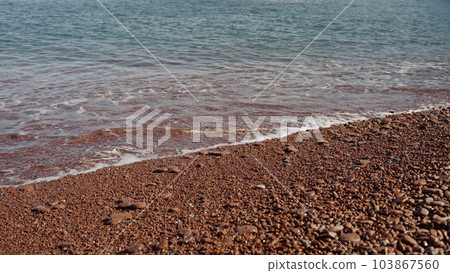 closeup shot of clear sea water on Saint Raphael beach closeup shot of clear sea water on Saint Raphael beach 103867560
