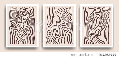 Abstract lines backgrounds set. Iridescent template for placard, banner 103868555
