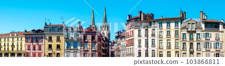 Old buildings in Bayonne town, Aquitaine, France. Old buildings in Bayonne town, Aquitaine, France. 103868811