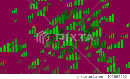 Sound lecel icons on viva magenta background. Sound wave equalizer. Audio technology wave concept. Abstract backdrop 103869302