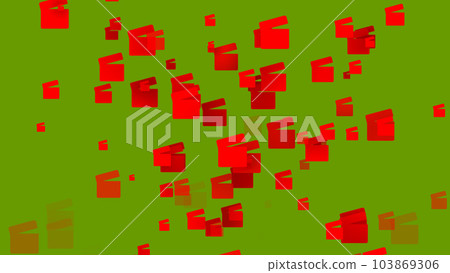 Red timecode film slate icon on green background. Play film strip icon animation Red timecode film slate icon on green background. Play film strip icon animation 103869306