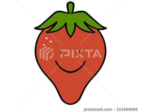 有臉的鬆散草莓插畫素材 103869698