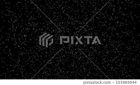 Spermatozoa chaotically float in space in search of egg but there is none. Random digging of tadpoles on black bg 103869844