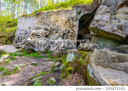 Brauns Bethlehem - natural gallery of baroque sculptures and reliefs near Kuks, Czech Republic 103871183