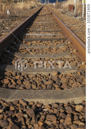 Railroad crossing, Mine line, local line, diesel car, Asa station, Mine Railroad crossing, Mine line, local line, diesel car, Asa station, Mine 103871909