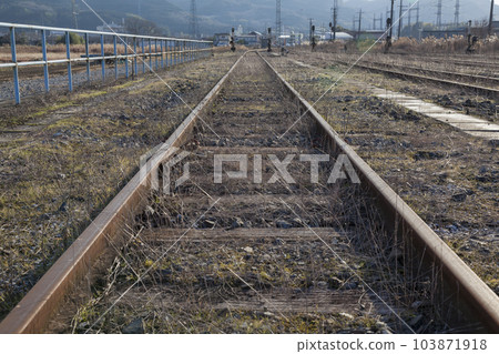 Railroad crossing, Mine line, local line, diesel car, Asa station, Mine Railroad crossing, Mine line, local line, diesel car, Asa station, Mine 103871918