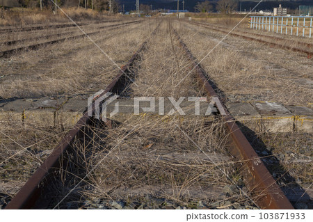 Railroad crossing, Mine line, local line, diesel car, Asa station, Mine Railroad crossing, Mine line, local line, diesel car, Asa station, Mine 103871933