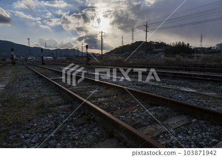 Railroad crossing, Mine line, local line, diesel car, Asa station, Mine 103871942
