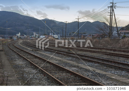 Railroad crossing, Mine line, local line, diesel car, Asa station, Mine Railroad crossing, Mine line, local line, diesel car, Asa station, Mine 103871946