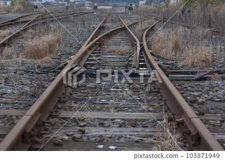 Railroad crossing, Mine line, local line, diesel car, Asa station, Mine Railroad crossing, Mine line, local line, diesel car, Asa station, Mine 103871949