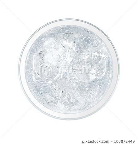 Illustration real of carbonated water in a glass 103872449