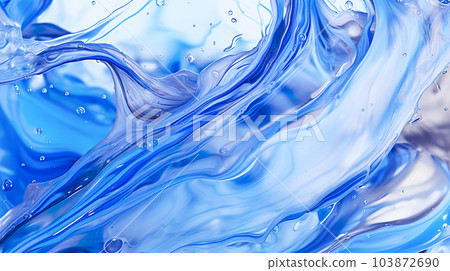Moving blue liquid background "AI-generated image" 103872690
