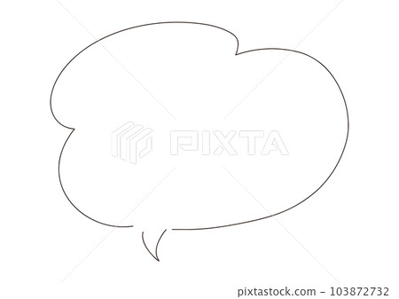 simple handwritten speech bubble 103872732