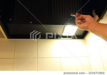 唯一的吸煙區在廚房的換氣扇下面。 103872960