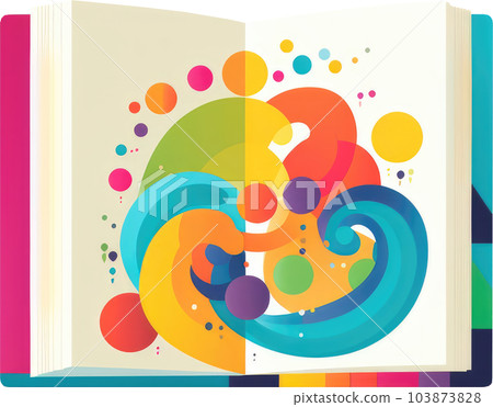 Book Sticker Illustration Flat Design Book Sticker Illustration Flat Design 103873828