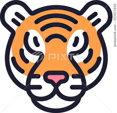 Tiger Head Cartoon Style Tiger Head Cartoon Style 103873830