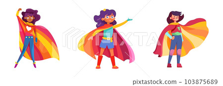 set vector illustration of afro american woman with rainbow flag isolate on white set vector illustration of afro american woman with rainbow flag isolate on white 103875689
