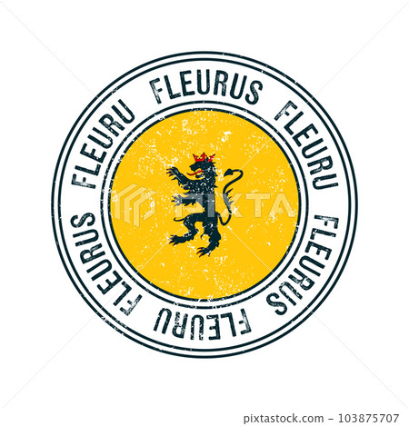 Fleurus city grunge rubber stamp Fleurus city grunge rubber stamp 103875707
