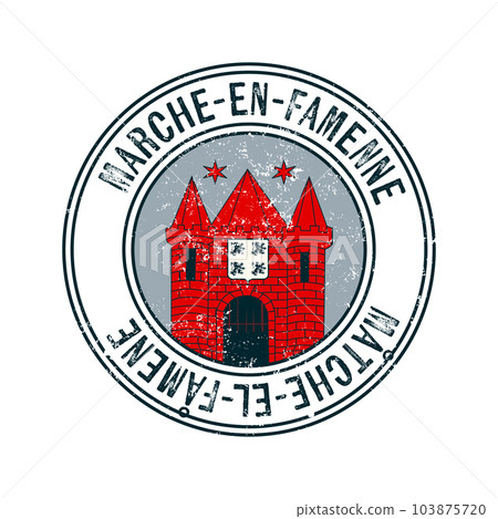 Marche en Famenne city grunge rubber stamp Marche en Famenne city grunge rubber stamp 103875720