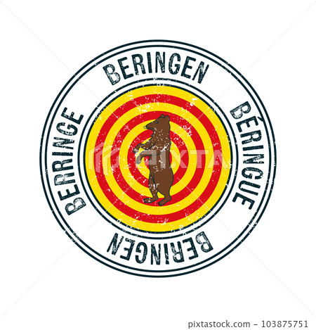 Beringen city grunge rubber stamp 103875751