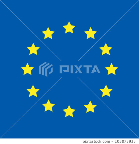 Vector flat European Union flag 103875933