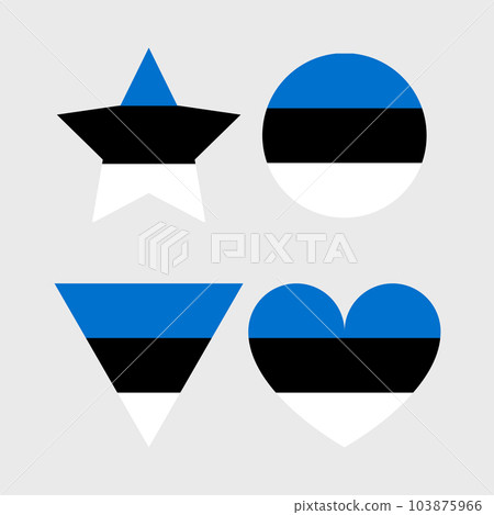 Estonia flag vector icons set of illustrations Estonia flag vector icons set of illustrations 103875966