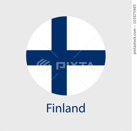 Finland flag vector icons set of illustrations 103875985