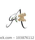 Decorative letter A 103876112