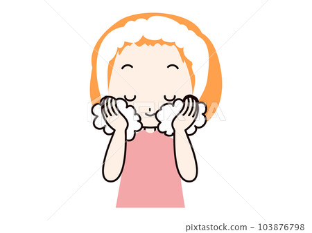 Women washing their face 103876798