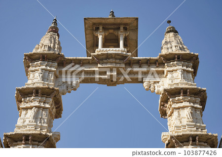 Entrance of Shri Jagat Shiromani Mandir, a Hindu temple situated in Amer, this temple is dedicated to the Hindu gods Meera bai, Krishna and Vishnu, Jaipur, Rajasthan, India Entrance of Shri Jagat Shiromani Mandir, a Hindu temple situated in Amer, this temple is dedicated to the Hindu gods Meera bai, Krishna and Vishnu, Jaipur, Rajasthan, India 103877426
