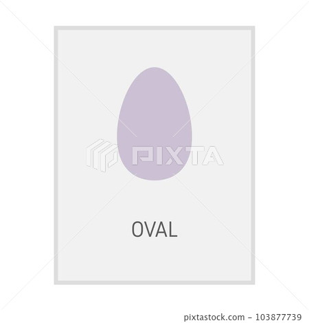 Oval geometric shape flash card element symbol for preschool education for kids mathematics learning illustration Oval geometric shape flash card element symbol for preschool education for kids mathematics learning illustration 103877739