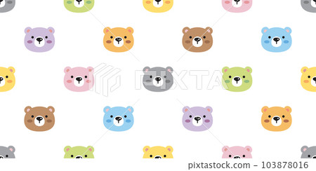 bear polar seamless pattern face head cartoon pastel color vector teddy gift wrapping paper tile background repeat wallpaper doodle scarf isolated illustration design bear polar seamless pattern face head cartoon pastel color vector teddy gift wrapping paper tile background repeat wallpaper doodle scarf isolated illustration design 103878016