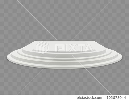 Circle podium. Vector 3d stage isolated. Circle podium. Vector 3d stage isolated. 103878044