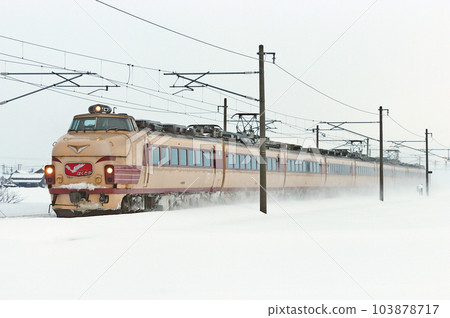 北陸本線福岡出劍 JR 西日本 489 系列 H04 + H02 編隊（金澤）Hakutaka 103878717