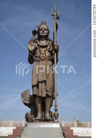 132 feet tall idol of Lord Shiva, situated in Neelkanth Mahadev Mandir, located in Bissau, Rajasthan, India 132 feet tall idol of Lord Shiva, situated in Neelkanth Mahadev Mandir, located in Bissau, Rajasthan, India 103878794