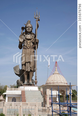 132 feet tall idol of Lord Shiva, situated in Neelkanth Mahadev Mandir, located in Bissau, Rajasthan, India 132 feet tall idol of Lord Shiva, situated in Neelkanth Mahadev Mandir, located in Bissau, Rajasthan, India 103878798
