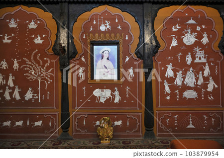 INDIA, MAHARASHTRA, PUNE, September 2022, Replica of Mastani Mahal displayed at Kelkar Museum INDIA, MAHARASHTRA, PUNE, September 2022, Replica of Mastani Mahal displayed at Kelkar Museum 103879954
