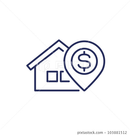 House for sale icon, line vector House for sale icon, line vector 103881512