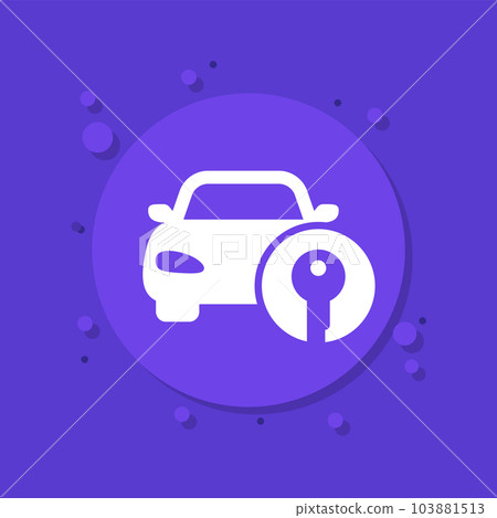 car access icon with a key, vector car access icon with a key, vector 103881513