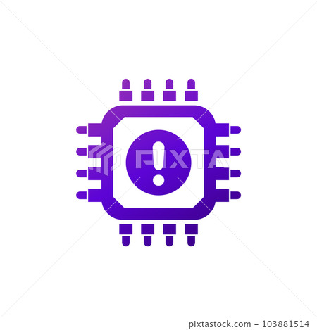 microchip supply shortage icon on white microchip supply shortage icon on white 103881514